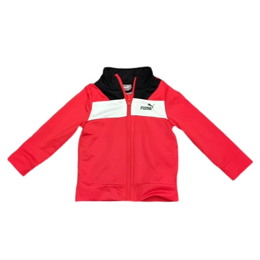 Puma Toddler Baby Track Jacket Red And Black Full‎ Zip With Pockets Size 12m